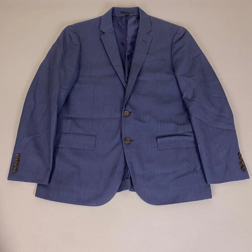 J.Crew Ludlow Traveler Blazer Men's Size 40S Navy Blue 100% Wool *Flaw*